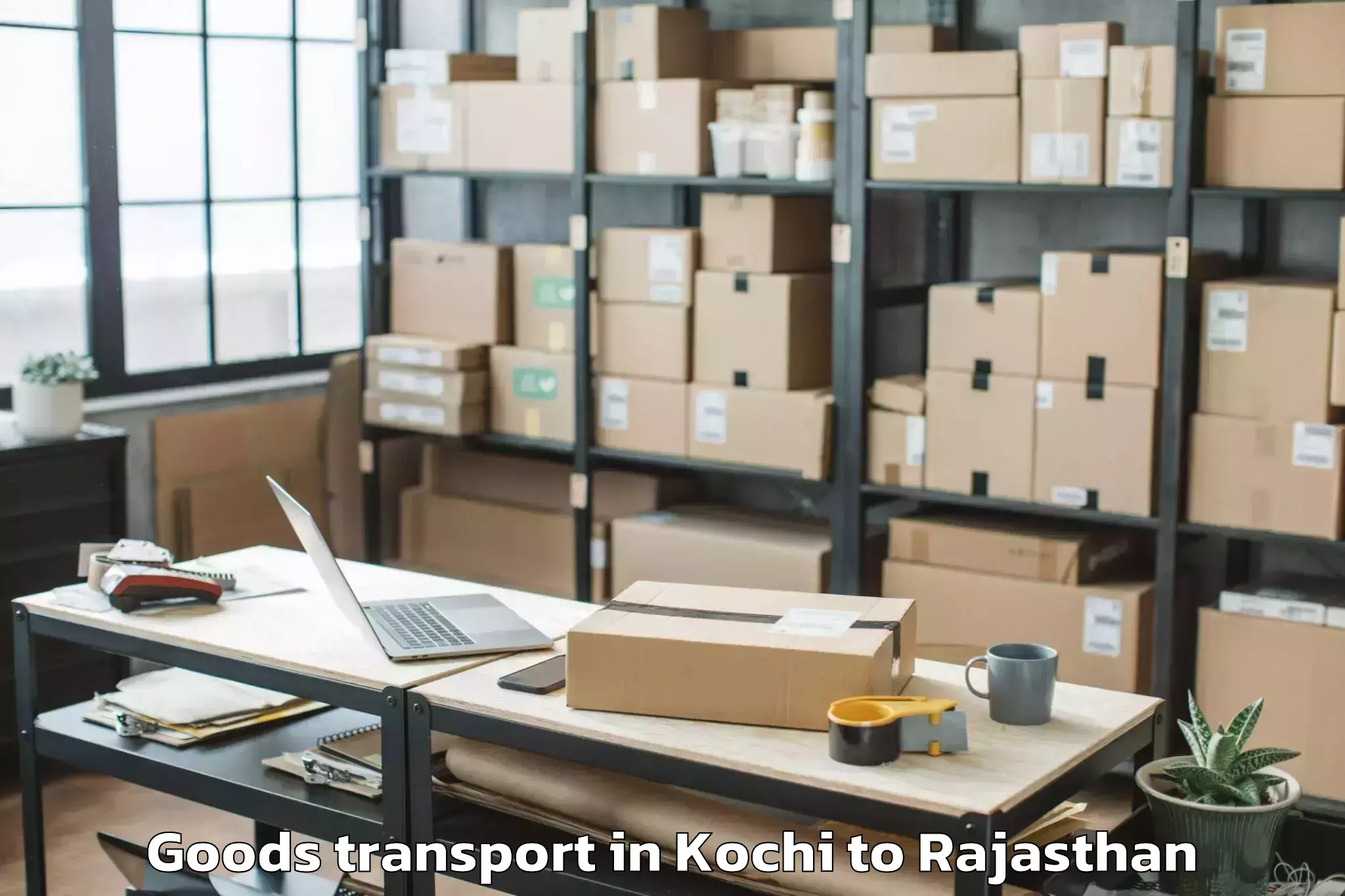 Kochi to Reengus Goods Transport Booking